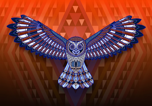 RURU BLUE/ORANGE (Prints)(Canvas)