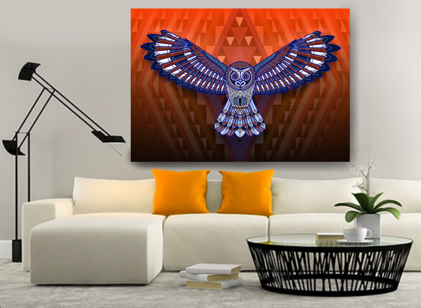 RURU BLUE/ORANGE (Prints)(Canvas)