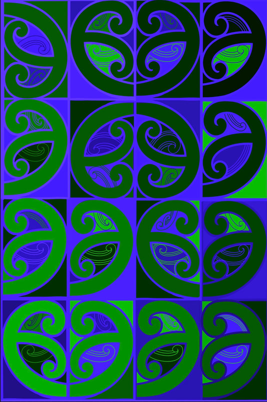 KOIRI (Green/Blue)(Prints)(Canvas)