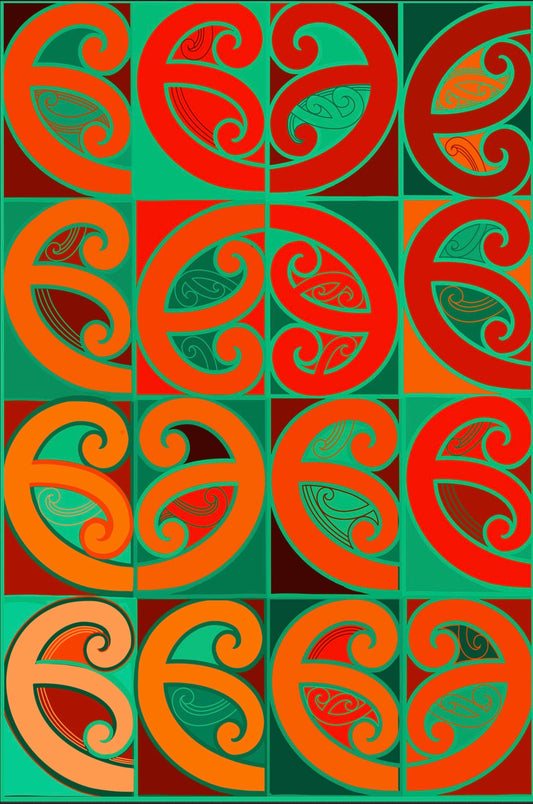 KOIRI (Green/Orange)(Prints)(Canvas)