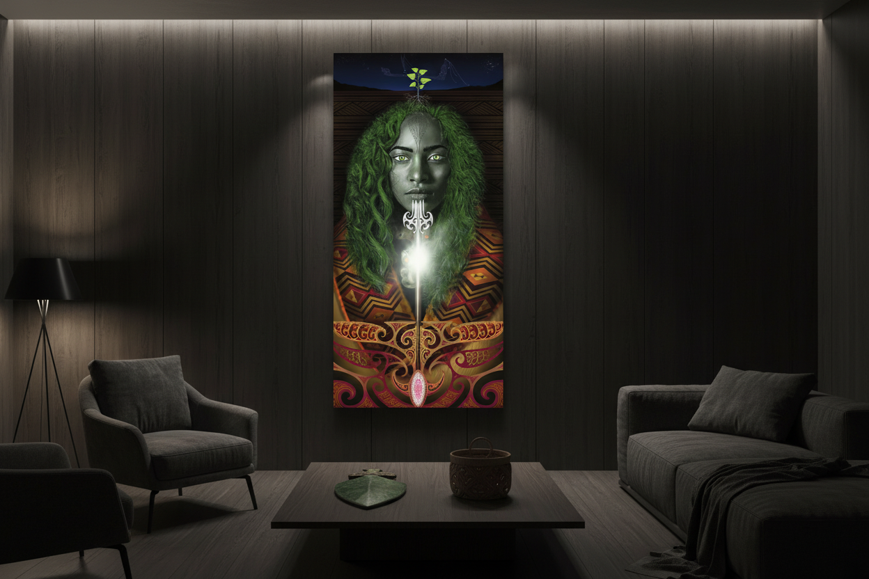 Tupua a Nuku – Dark Feature Wall Mockup